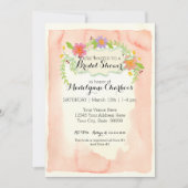 Aquarell Modernes, farbenfroh-blumengeschmücktes B Einladung (Vorderseite)