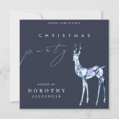 Aquarell Modernes Kristalliner Weihnachtsfest Part Einladung (Vorderseite)