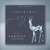 Aquarell Modernes Kristalliner Weihnachtsfest Part Einladung