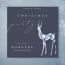 Aquarell Modernes Kristalliner Weihnachtsfest Part Einladung