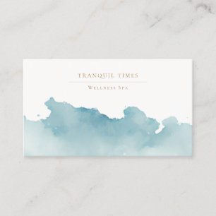 Aquarell-modernes minimalistisches Aqua-Spa  Visitenkarte