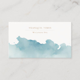 Aquarell Modernes Minimalistisches Aqua Wellness-C Visitenkarte