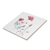 Aquarell-Mohnblumen Fliese (Seite)