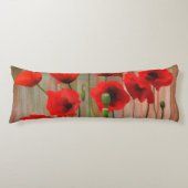 Aquarell-Mohnblumen Seitenschläferkissen (Vorderseite)