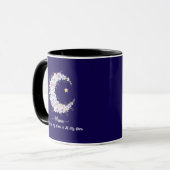 Aquarell-Mond-Mama mit Blumen Tasse (Vorderseite Links)