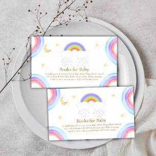 Aquarell-Mond-Stern-Regenbogen-Bücher für Baby Sho Begleitkarte