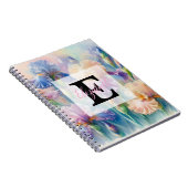 Aquarell-Monogramm lila Iris-Blüten Notizblock (Rechte Seite)
