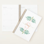 Aquarell-Monogramm mit Blumenmotiv Planer (Anzeige)