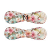 Aquarell-Monogramm mit rosa Kirschblüten  Baseball (Paneele)