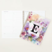 Aquarell-Monogramm mit rosa Orchideenblüten Planer (Anzeige)
