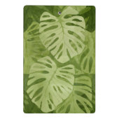Aquarell Monstera Muster Mini Klemmbrett (Rückseite)
