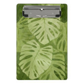 Aquarell Monstera Muster Mini Klemmbrett (Vorderseite)