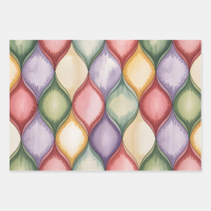 Aquarell-Mosaik Geschenkpapier Set