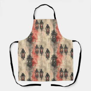Aquarell Motorräder, Biker, Rennen, Motorradfahrer Schürze