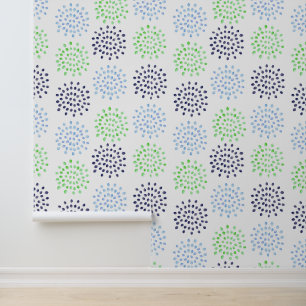 Aquarell Multi Color Blue Green Blume Tapete