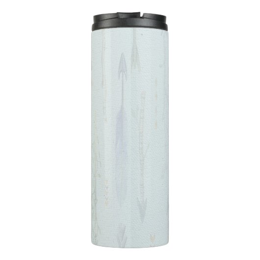 Aquarell Multicolored Bull Skull Thermosbecher (Rückseite)