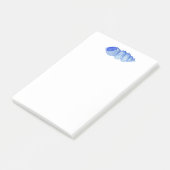 Aquarell-Muschel Post-it Klebezettel (angewinkelt)