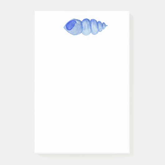 Aquarell-Muschel Post-it Klebezettel (Vorderseite)