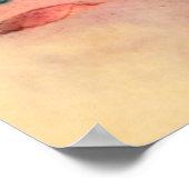 Aquarell-Muscheln am Strand Großes Poster (Ecke)