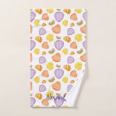 Aquarell Muscheln mit Name Bath Handtuch Set (Handtuch)