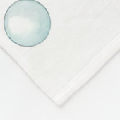 Aquarell-Muscheln Perlen Küstenmuster Fleecedecke (Ecke)