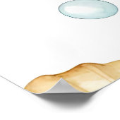 Aquarell-Muscheln Perlen Küstenmuster Poster (Ecke)