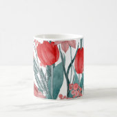 Aquarell-Muster mit Frühlingsblüte Kaffeetasse (Mittel)
