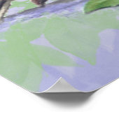 Aquarell-Mutter-Spatz füttert Küken Poster (Ecke)