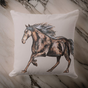 Aquarell-Mystikpferd Modern Kissen