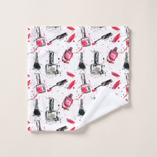 Aquarell-Nagellack-Muster Badhandtuch Set (Waschlappen)