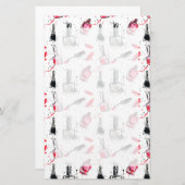 Aquarell-Nagellack-Muster Briefpapier (Vorne/Hinten)