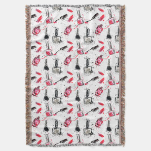 Aquarell-Nagellack-Muster Decke