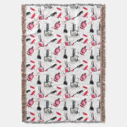 Aquarell-Nagellack-Muster Decke (Vorderseite Vertikal)