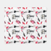 Aquarell-Nagellack-Muster Fleecedecke (Vorderseite (Horizontal))