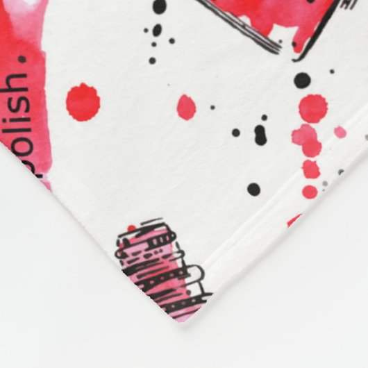 Aquarell-Nagellack-Muster Fleecedecke (Ecke)