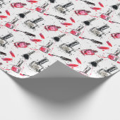 Aquarell-Nagellack-Muster Geschenkpapier (Ecke)