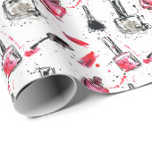 Aquarell-Nagellack-Muster Geschenkpapier (Rolleneckpunkt)