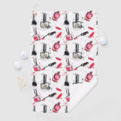 Aquarell-Nagellack-Muster Golfhandtuch (Insitu)