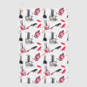 Aquarell-Nagellack-Muster Golfhandtuch (Vorderseite)