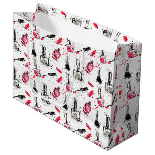 Aquarell-Nagellack-Muster Große Geschenktüte