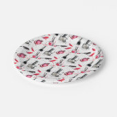 Aquarell-Nagellack-Muster Pappteller (Schrägansicht)