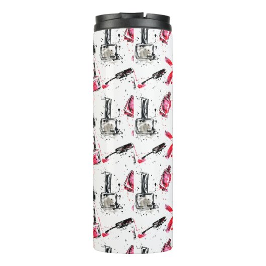 Aquarell-Nagellack-Muster Thermosbecher (Rückseite)