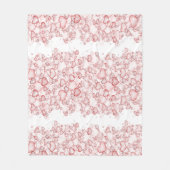 Aquarell-Nahtloses Muster mit zahlreichen Sofas Fleecedecke (Vorderseite)