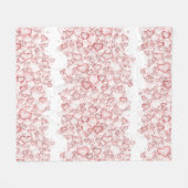 Aquarell-Nahtloses Muster mit zahlreichen Sofas Fleecedecke (Vorderseite (Horizontal))