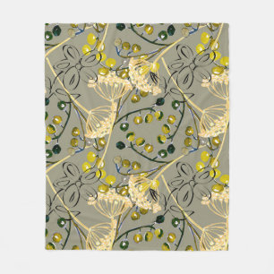 Aquarell-Nahtloses Muster Vintage-Design Fleecedecke
