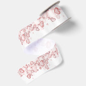 Aquarell-Nahtlosmuster mit zahlreichen Sofas Satinband (Rückseite)