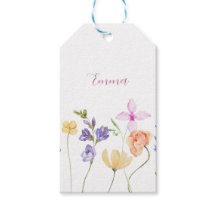 Aquarell-Name Wildblume Minimalistisch Boho 