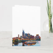 Aquarell Nashville Elegante Hochzeit gefaltet Programm (Rückseite)