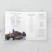 Aquarell Nashville Elegante Hochzeit gefaltet Programm (Innenseite)