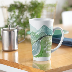 Aquarell Natur Lass Das Nächste Abenteuer Beginnen Milchtasse